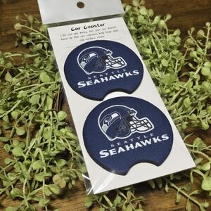 Seattle Seahawks Blue Car Coasters